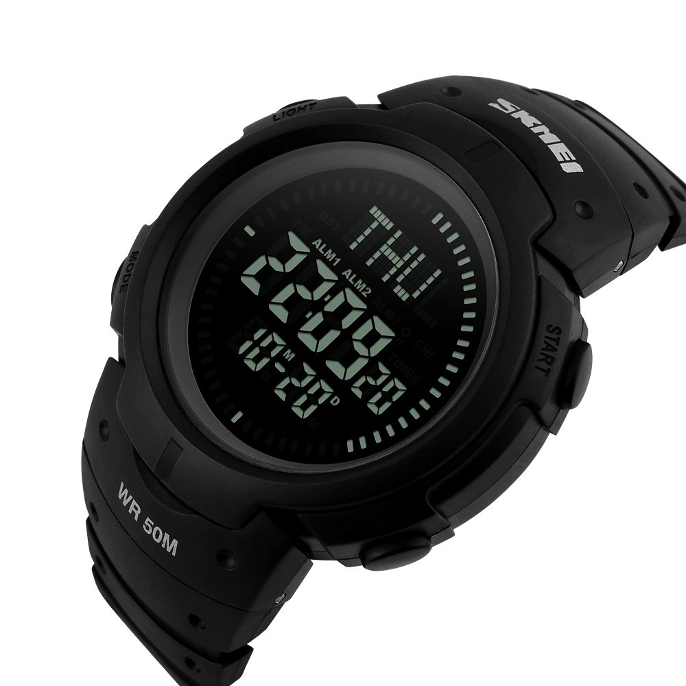 Годинник Skmei 1231BK All Black Watch + Compass, фото №2