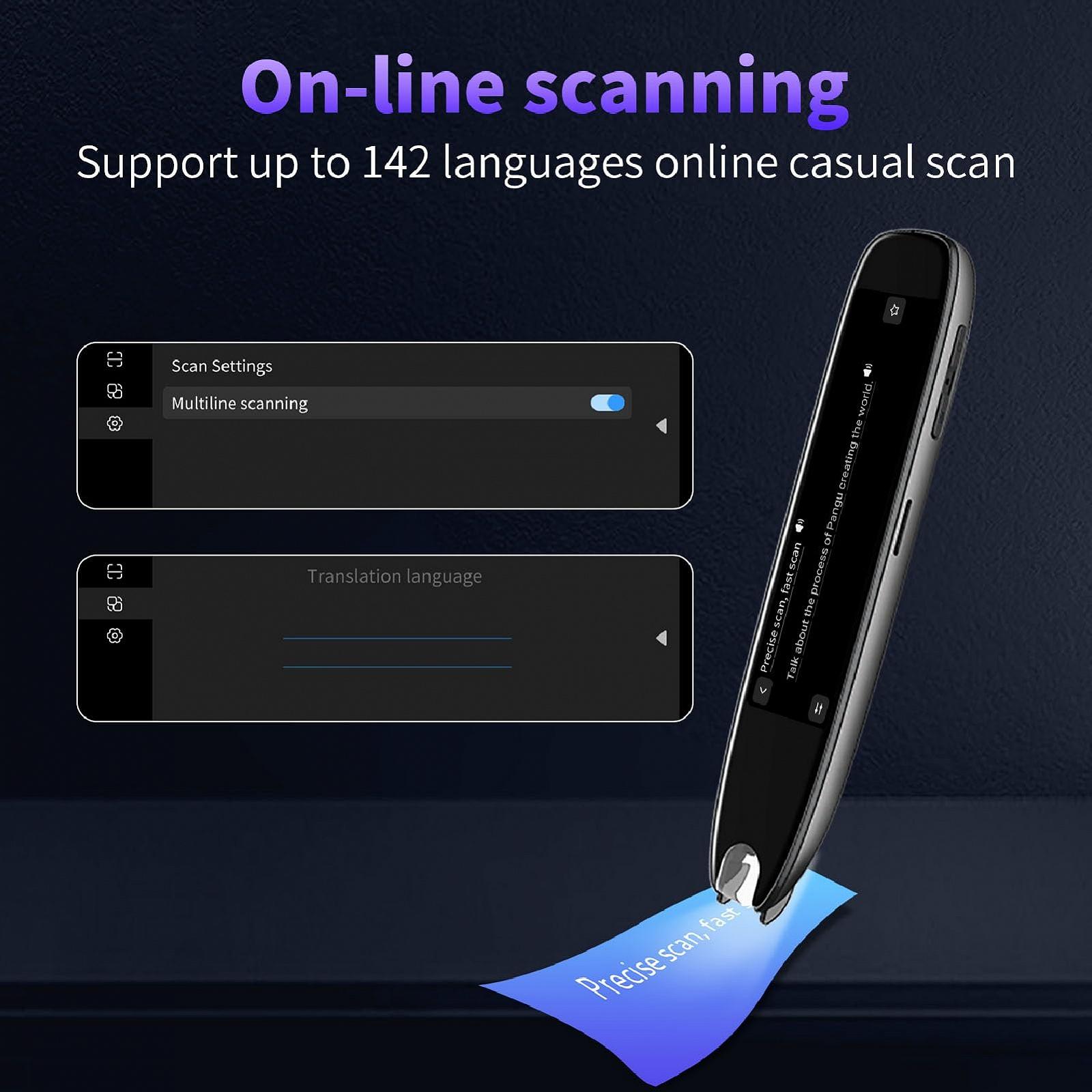 Ручка-переводчик Bewinner, 142 языка, онлайн-перевод голоса, ручка-сканер словаря, беспроводная ручка-переводчик сканер для студентов и взрослых, фото №5