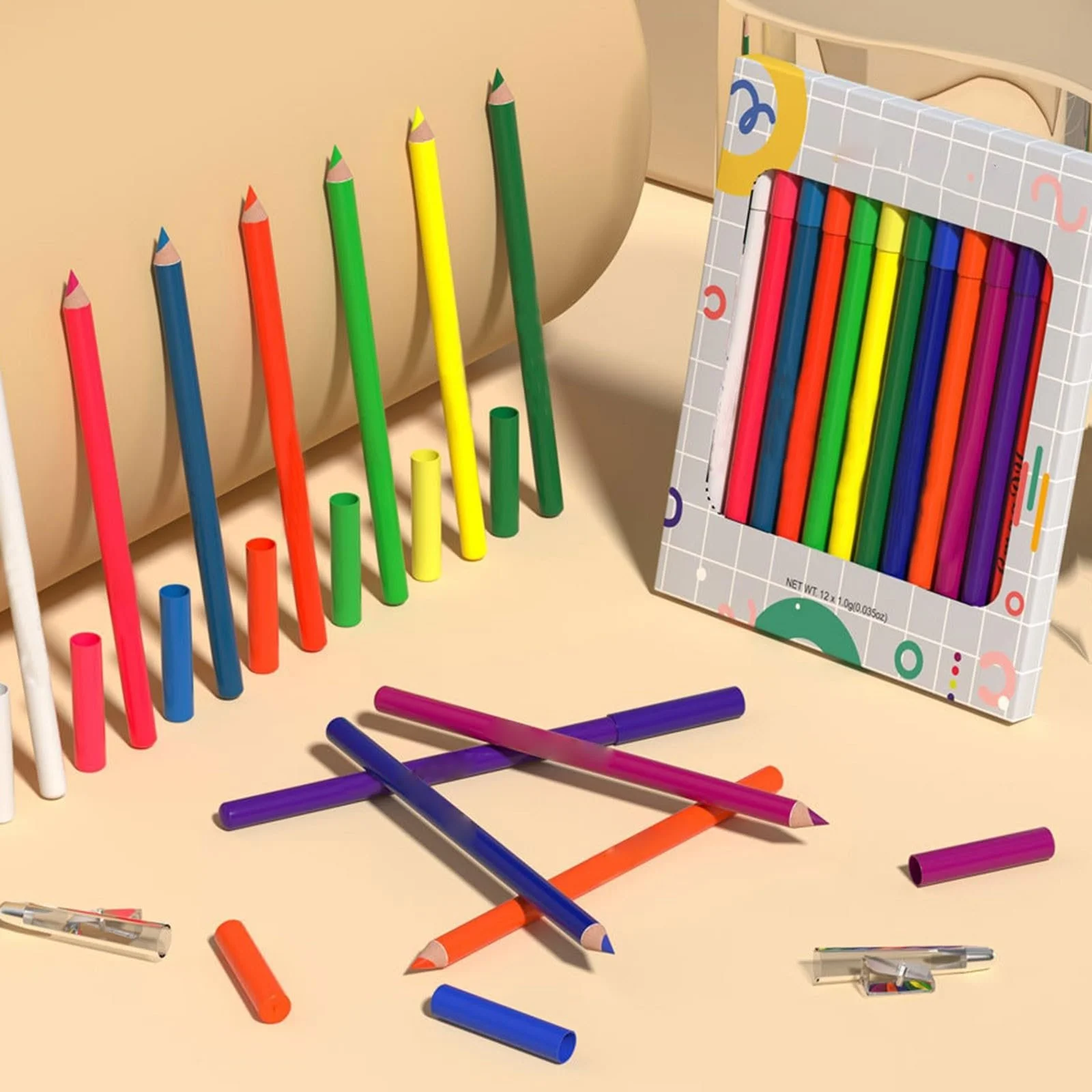 Олівець для очей 12 кольорів Fluorescent Shiny Wood з точилкою, фото №4 Олівець для очей 12 кольорів Fluorescent Shiny Wood з точилкою, фото №4