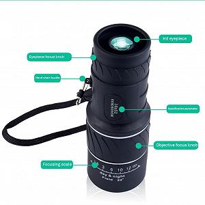 Бінокль yomoe Портативний 2 Pack з HD Zoom 2000 x 25 і Монокуляр Бінокль 16 x 52 Складний BAK4 synthetic.ua - Фото 1