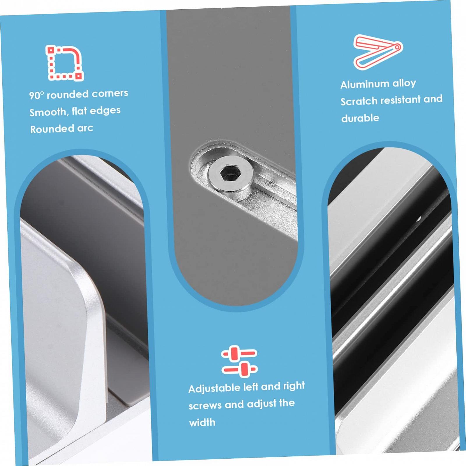 Держатель для ноутбука Gatuida Вертикальный, алюминиевый, для настольного компьютера, подставка для планшета, органайзер для ноутбука, многоцелевая полка, фото №6