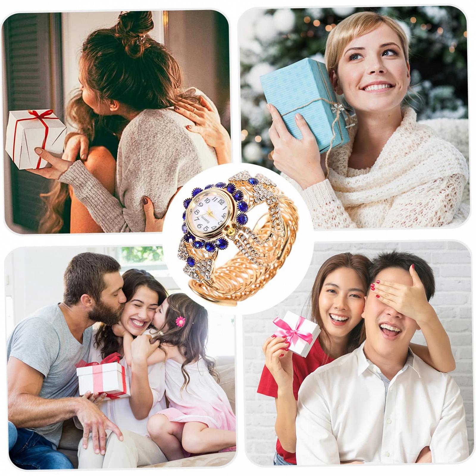 Женские наручные часы Healvian с блестящим браслетом, кварцевые часы с блестками для женщин, классические наручные часы синий, фото №8 Женские наручные часы Healvian с блестящим браслетом, кварцевые часы с блестками для женщин, классические наручные часы синий, фото №8