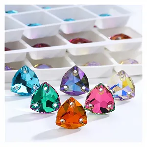 Стрази Трикутні Скляні 22 мм (15 шт) Sapphire synthetic.ua - Фото 1