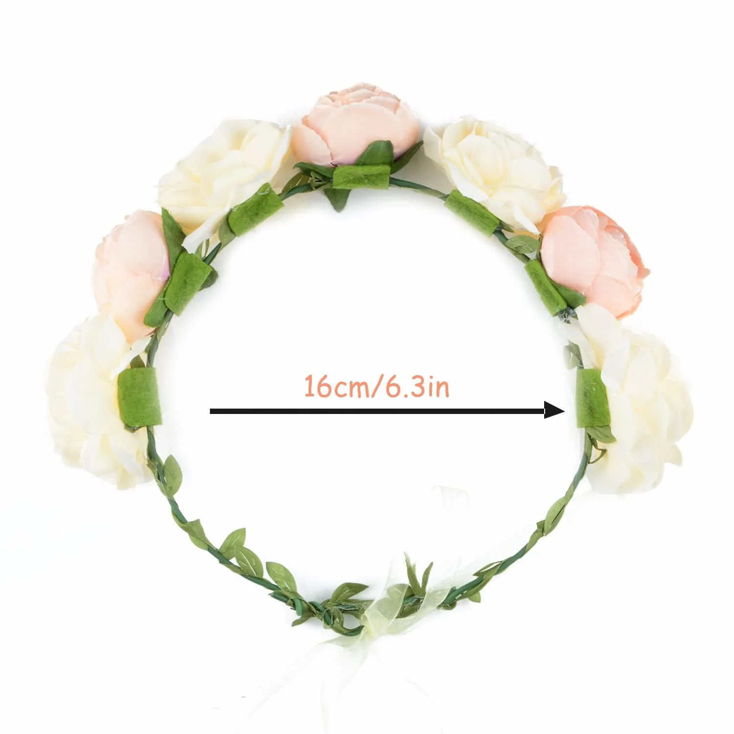 Вінок для волосся Квітка Троянда Півонія, фото №3