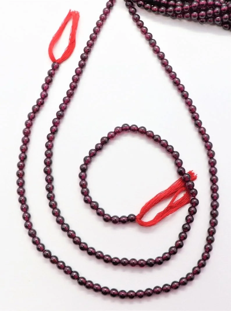 Бусины Розовый гранат Rondella гладкие 4 мм, фото №1