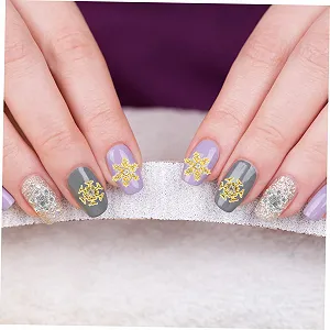 Украшения для ногтей Снежинка Beavorty 160 штук, украшения для вечеринки, 3D декоративные украшения для ногтей, снежинки из сплава, модные белые бриллиантовые аксессуары synthetic.ua - Фото 1