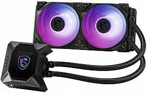 Система рідинного охолодження MSI MPG CORELIQUID K240 / 240mm / 2500 RPM / 2.4" LCD / Intel / AMD / Black - Фото 1