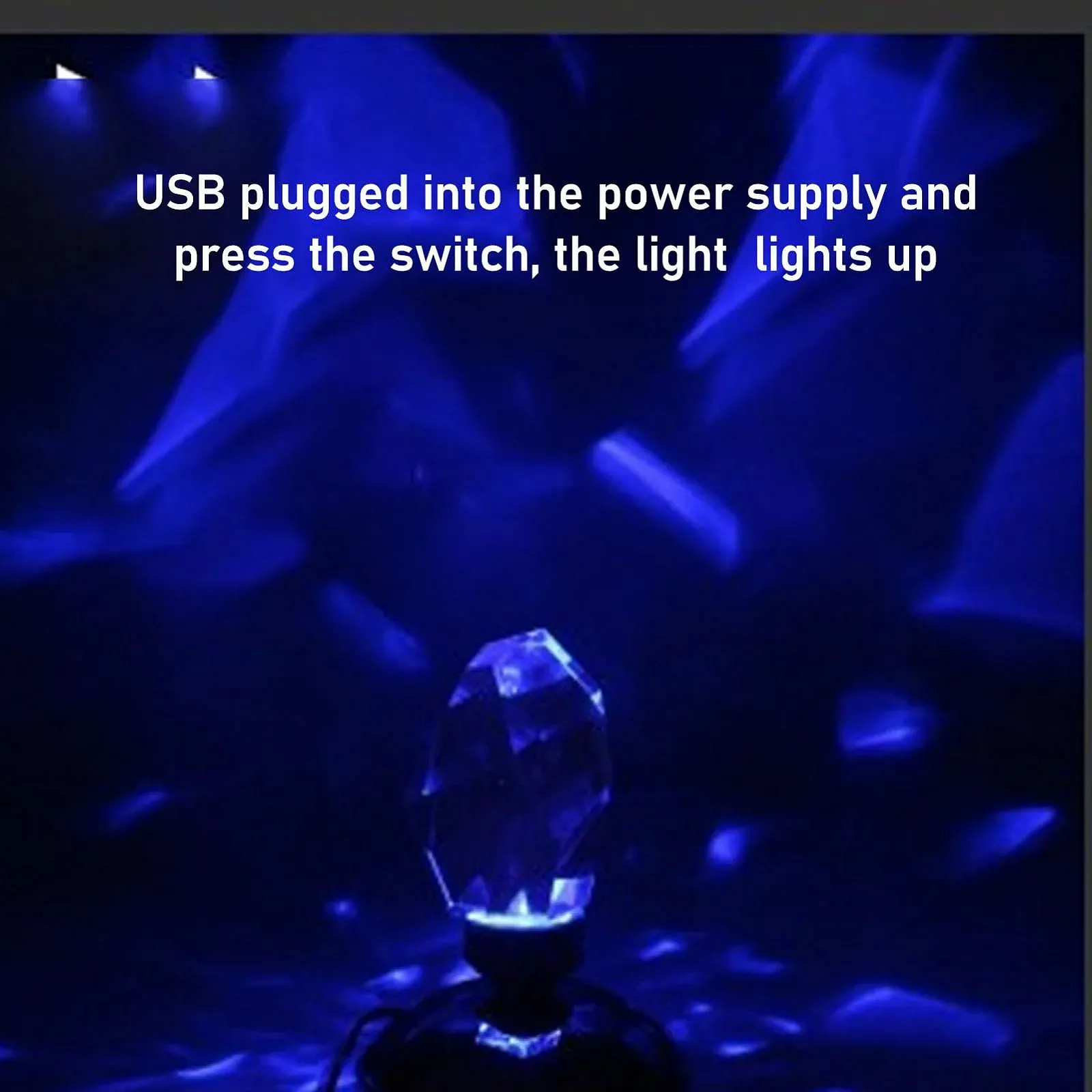 Настільна кришталева лампа Touch Control 16 кольорів 4 режими USB з пультом, фото №2