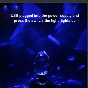 Настільна кришталева лампа Touch Control 16 кольорів 4 режими USB з пультом synthetic.ua - Фото 1