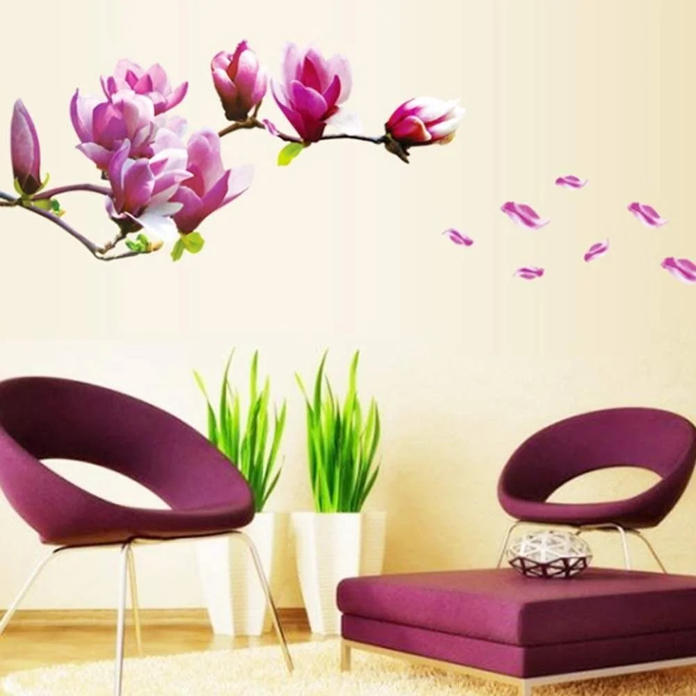 Наклейка на стіну Магнолія Квіти DIY PVC, фото №3