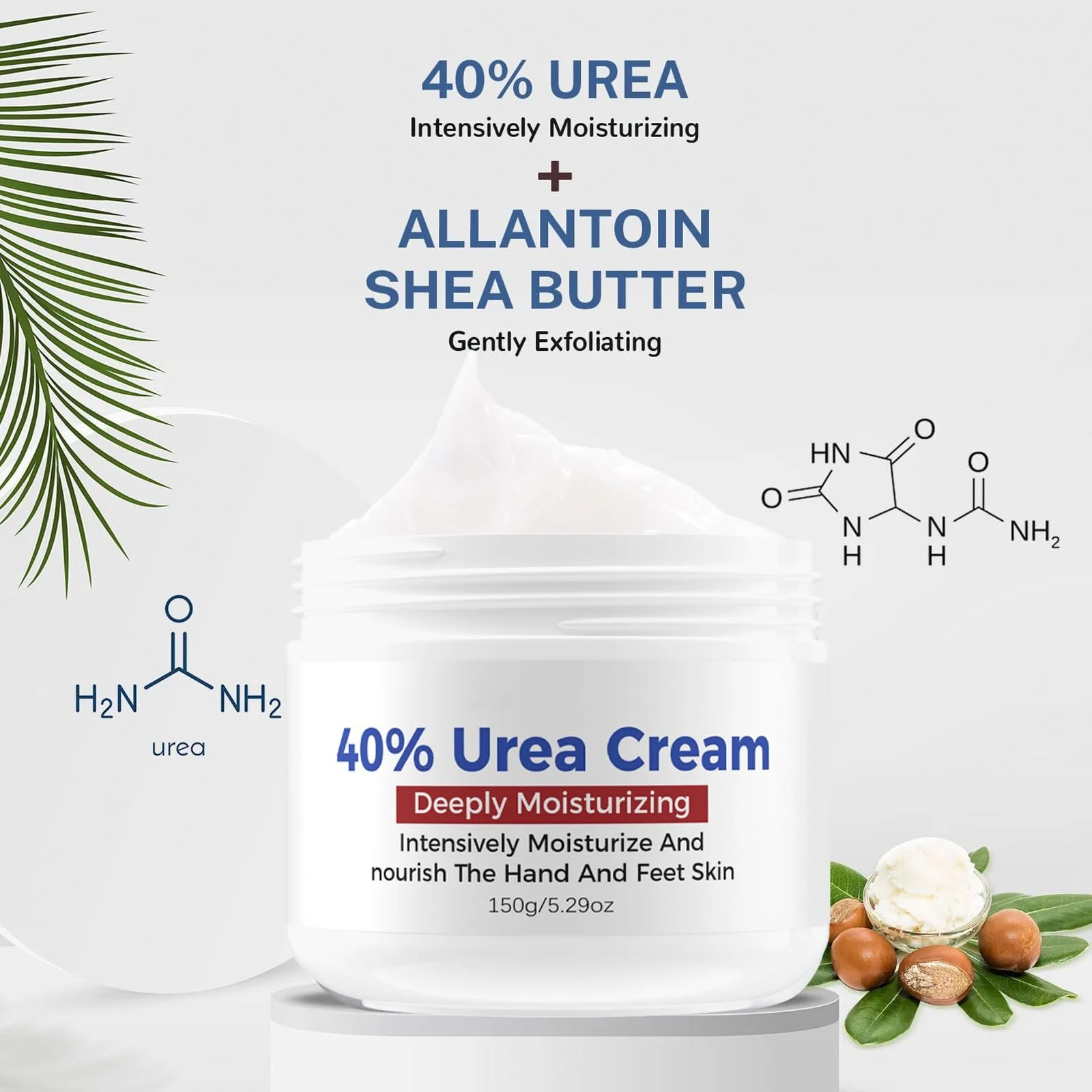 Крем для ног с 40% мочевиной для сухой кожи, потрескавшихся пяток и удаления мозолей, фото №3