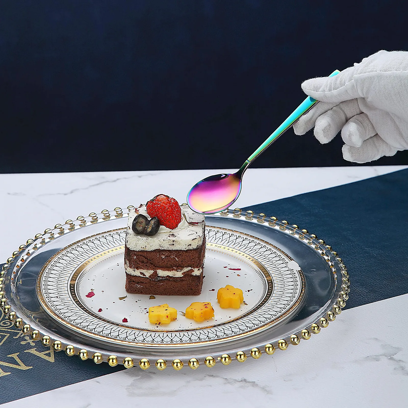 Ложка чайна Berglander Rainbow 16 см, набір 6 шт., нержавіюча сталь, титанове блискуче багатобарвне покриття, фото №6