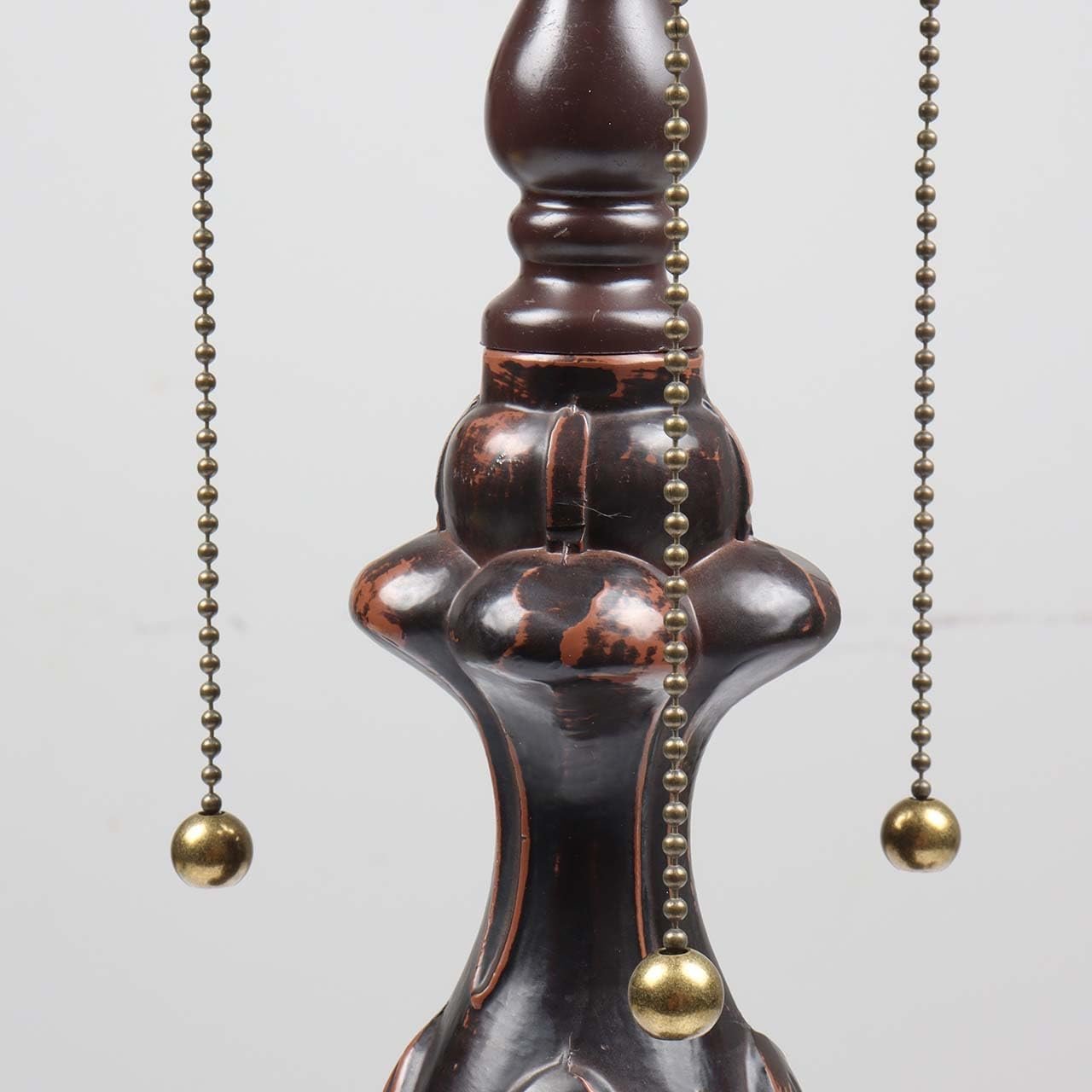 Настільна лампа Bieye Baroque L30024US Стиль Тіффані Вітражне скло Цинкова основа 17 дюймів 26 дюймів висота, фото №9