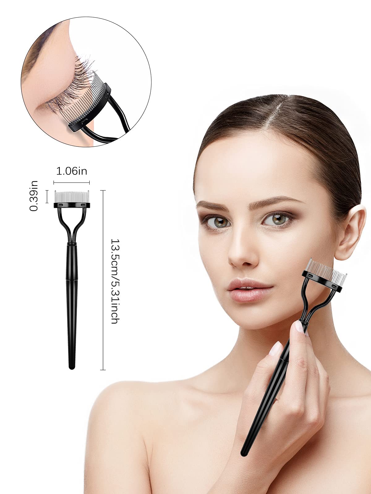 Набір EBANKU Eyelash Comb Curler 7 штук для брів Двосторонній щіточка для макіяжу, фото №3