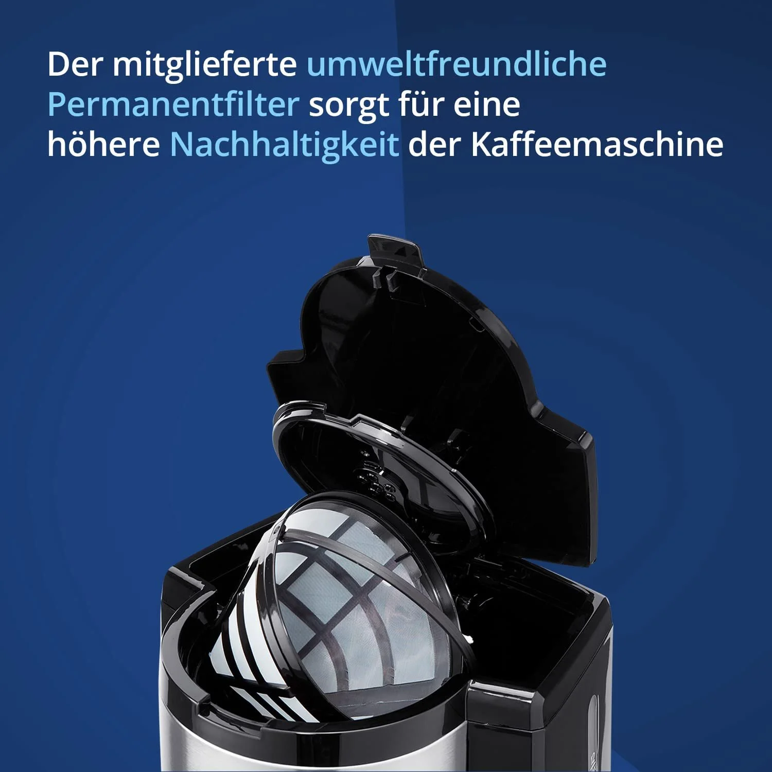 Кофеварка фильтрационная KHG KA-186SE 1.5 л 1000 Вт Черная, фото №2