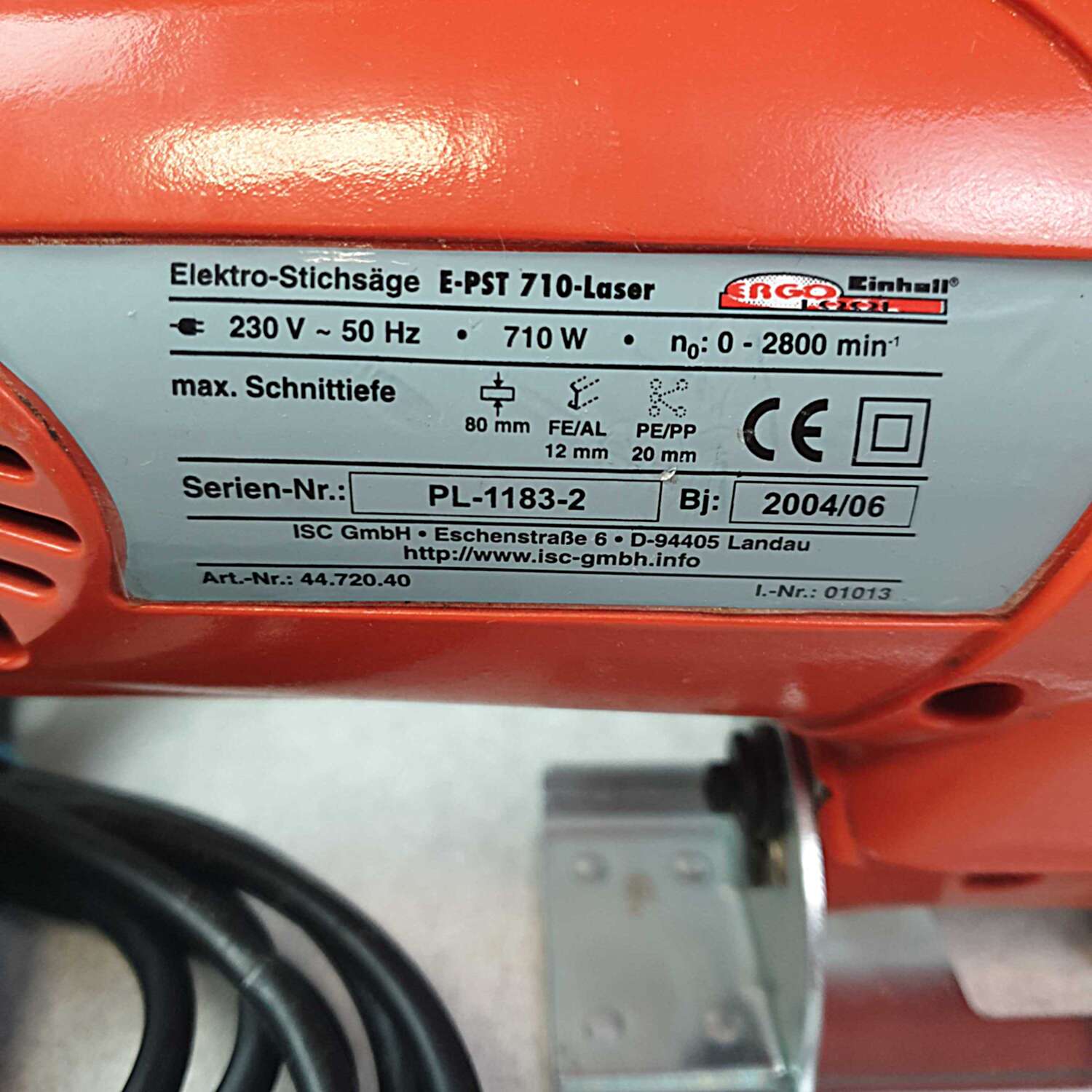 Електролобзик Einhell E-PST 710 Red-Grey, фото №4 Електролобзик Einhell E-PST 710 Red-Grey, фото №4