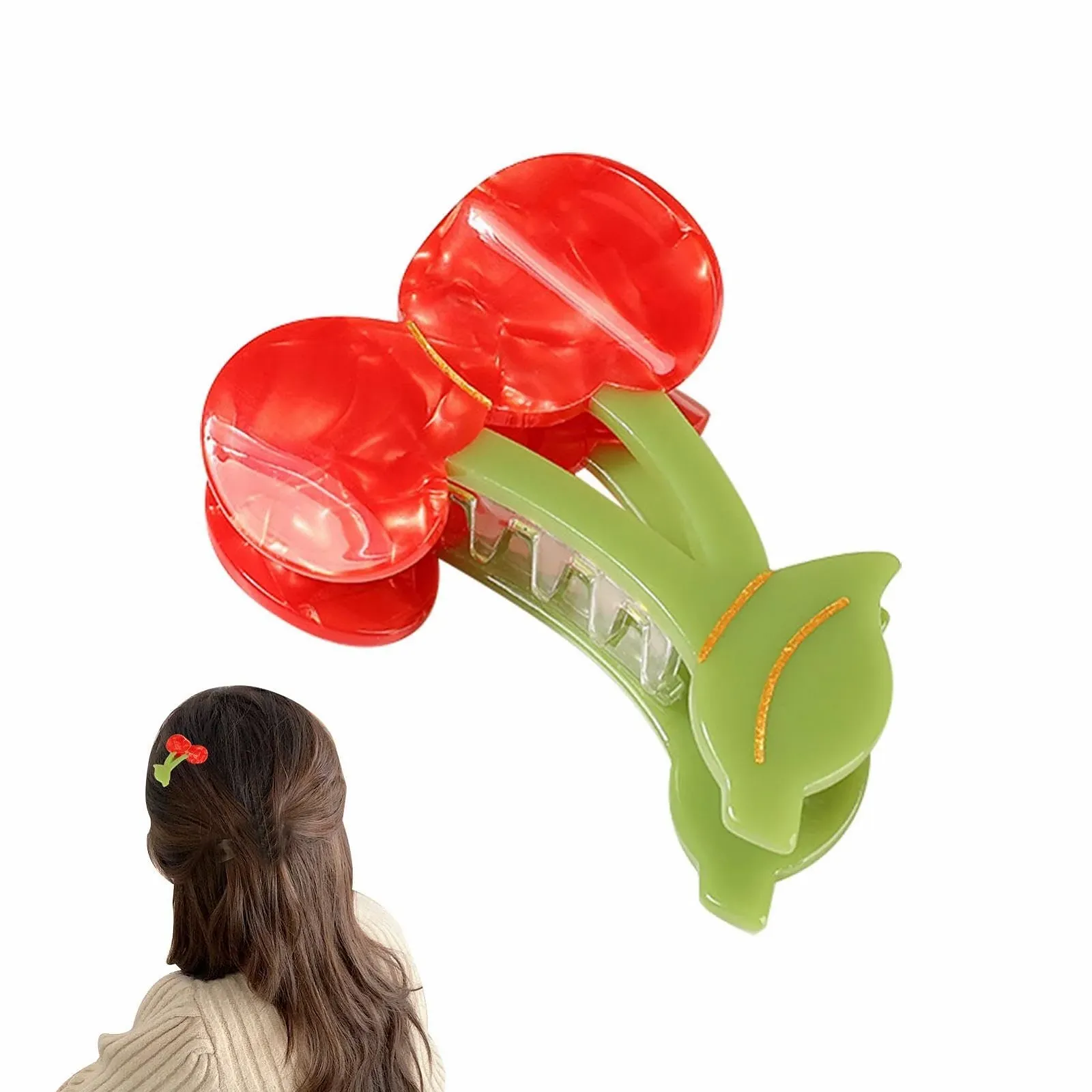 Заколка для волос Вишня Abs Красный, фото №1 Заколка для волос Вишня Abs Красный, фото №1