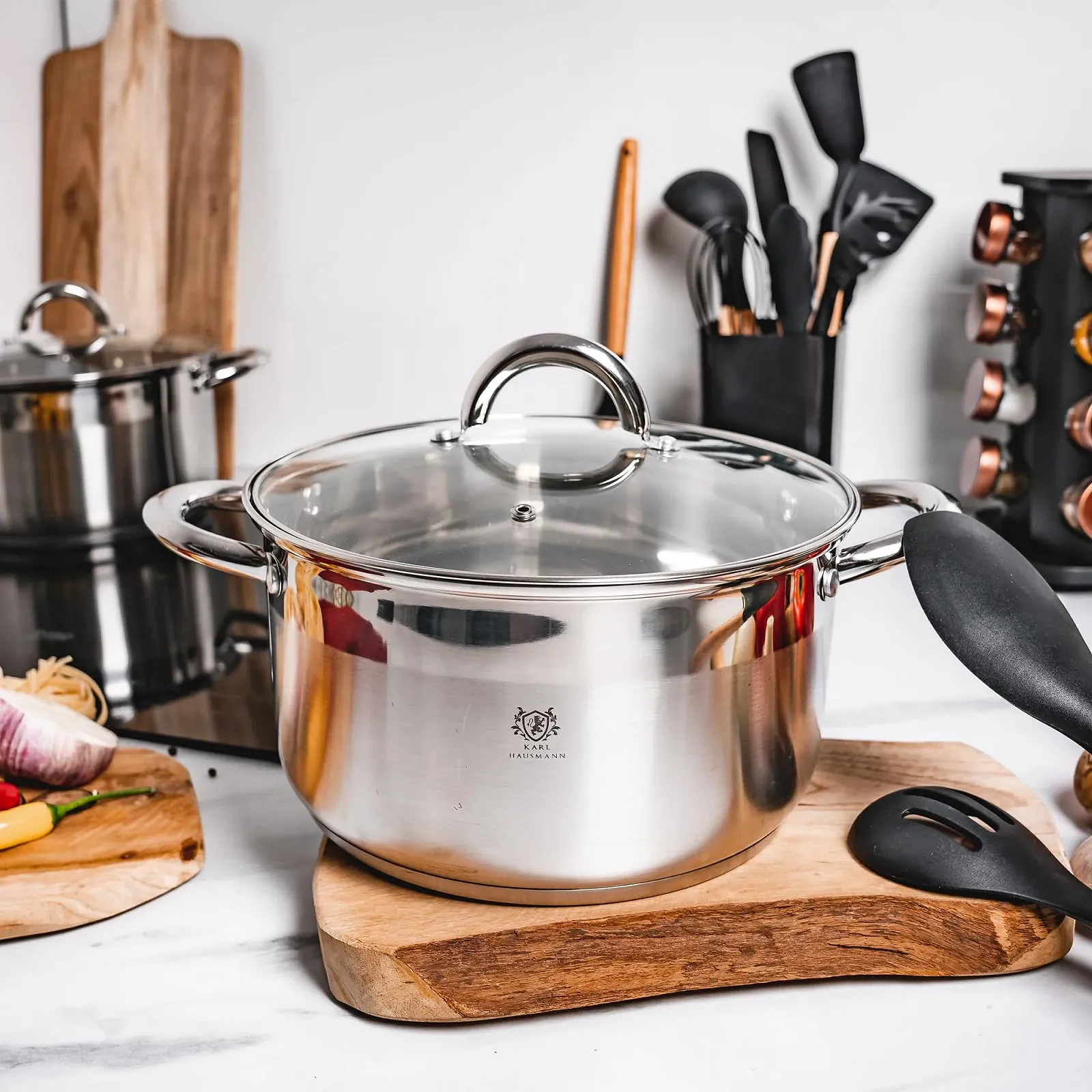 Каструля KARL HAUSMANN Нержавіюча сталь 1,6 л, Діаметр 16 см, Сріблястий, фото №8 Каструля KARL HAUSMANN Нержавіюча сталь 1,6 л, Діаметр 16 см, Сріблястий, фото №8