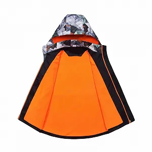 Водонепроницаемая дождевая куртка Mjjsk для мальчиков, для школы, для походов, ветрозащитная, на флисовой подкладке synthetic.ua - Фото 1