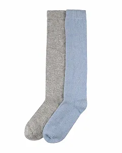 Женские гольфы Cashmere Merino Wool Blend для улицы, для сапог, для отдыха 2 пары Размер M 3-7 Однотонные Мягкие Голубые Серые Термические Очень Теплые Мягкие, Мягкий Голубой, Мягкий Серый - Фото 1