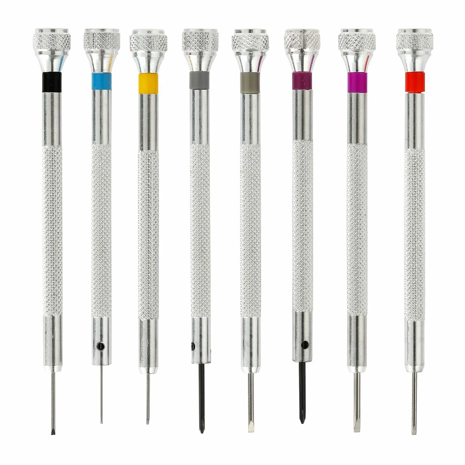 Набір прецизійних викруток 8 предметів для ремонту годинників та окулярів, мікро 0.6/0.8/1.0/1.2/1.4/1.6 мм, фото №2