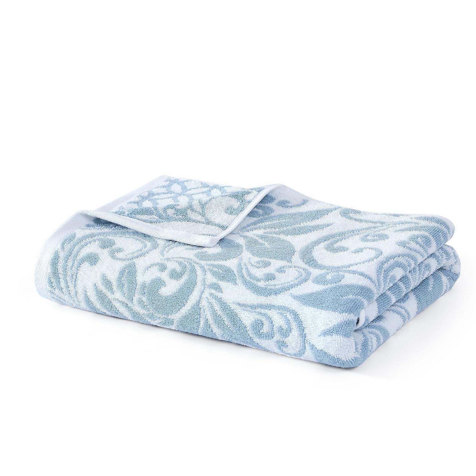 Набір рушників Amrapur Overseas Trefoil filigree 6 шт. жакардові Sterling Blue, фото №6
