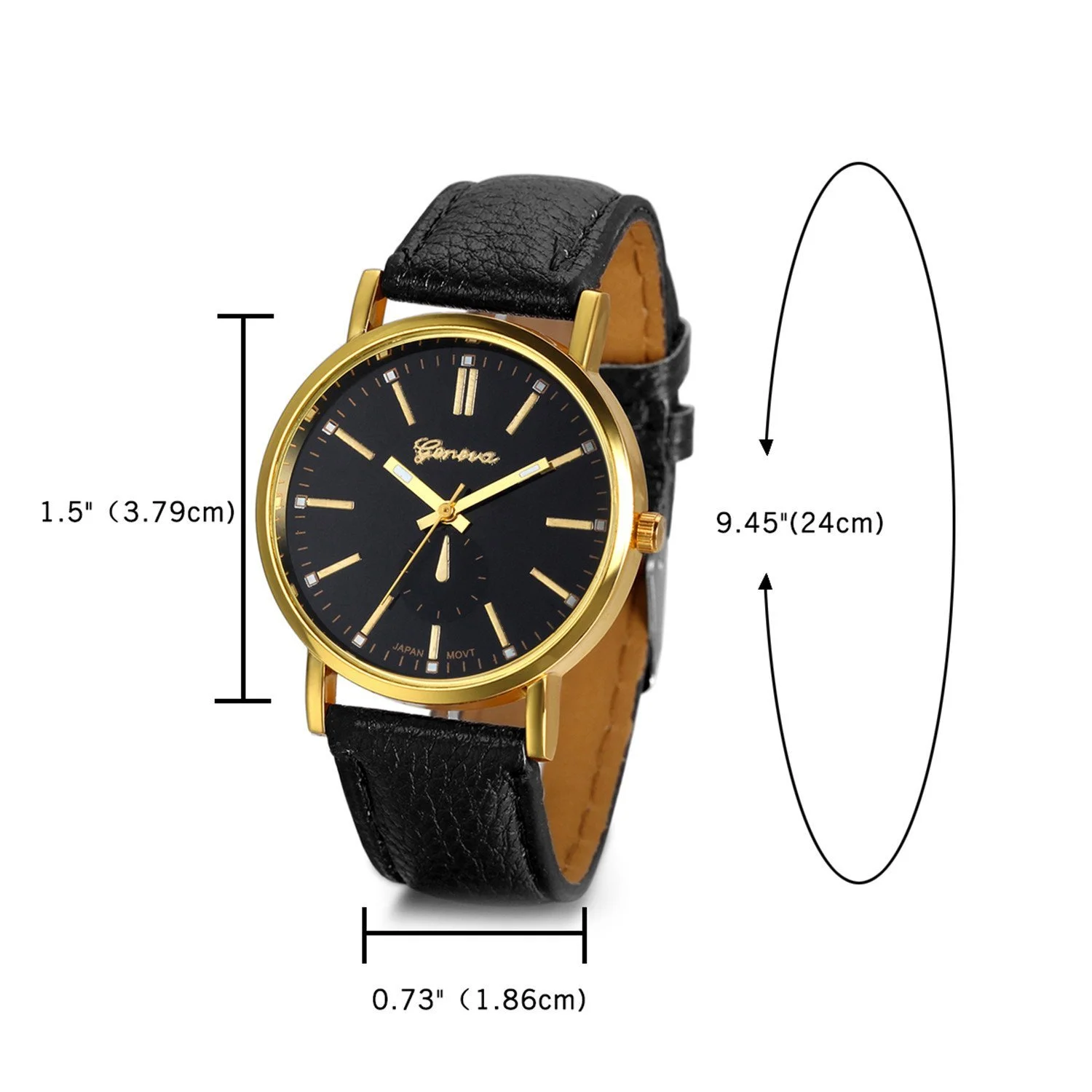 Чоловічий годинник Аналоговий Кварцовий JewelryWe Зі шкіряним ремінцем Коричневий / Чорний, фото №6 Чоловічий годинник Аналоговий Кварцовий JewelryWe Зі шкіряним ремінцем Коричневий / Чорний, фото №6