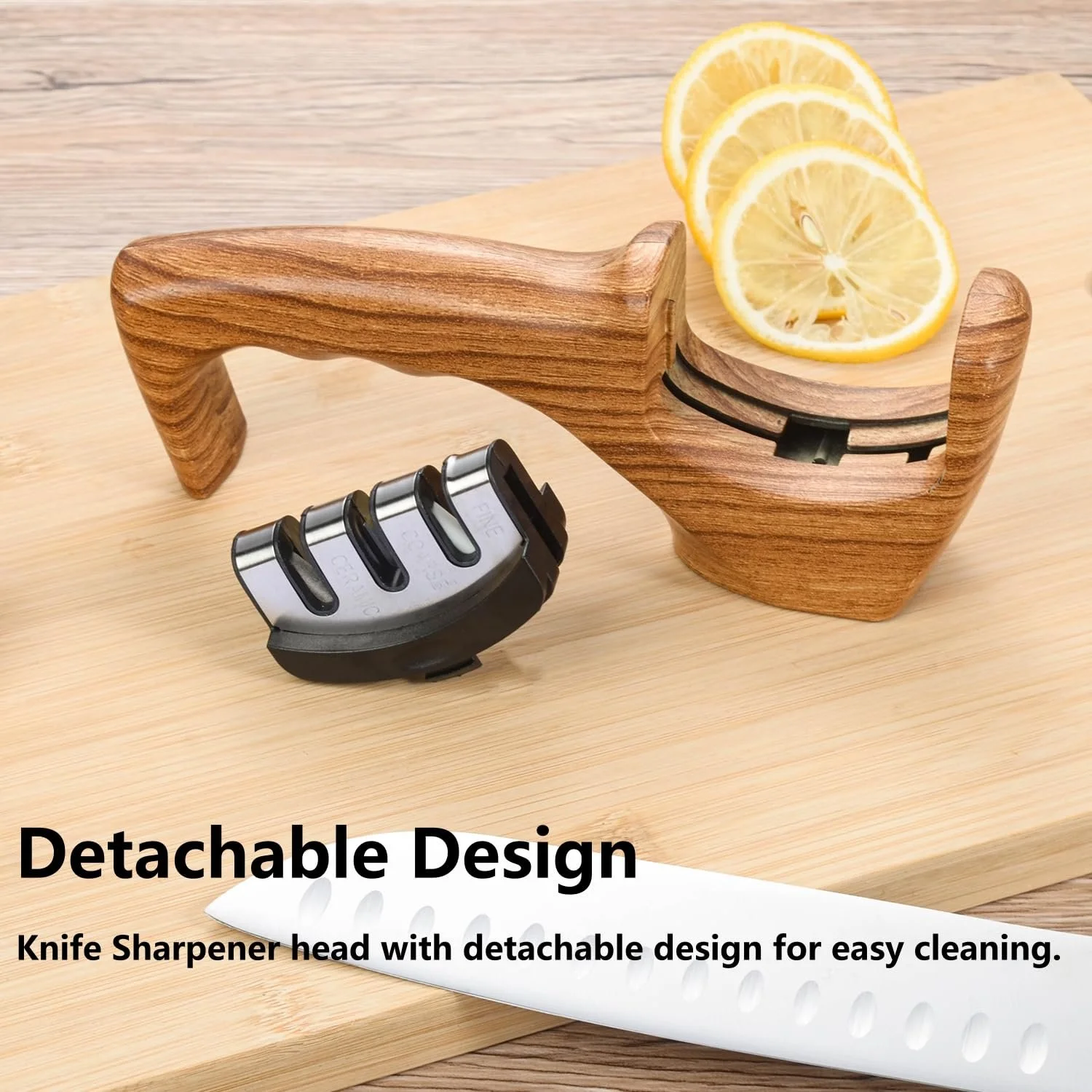 Точило для ножів 3-ступенева професійна Wood Grain, фото №3