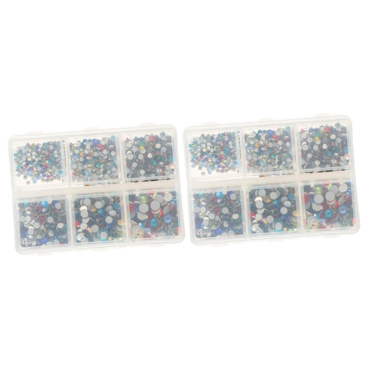 Стразы для ногтей FRCOLOR 2 шт. Блестящие, плоские стеклянные подвески для дизайна ногтей, веера, универсальные для рукоделия и изготовления ювелирных изделий, фото №1