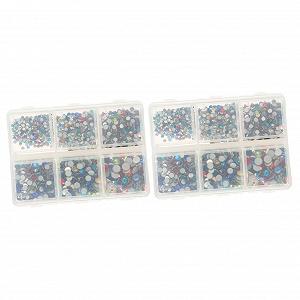 Стразы для ногтей FRCOLOR 2 шт. Блестящие, плоские стеклянные подвески для дизайна ногтей, веера, универсальные для рукоделия и изготовления ювелирных изделий - Фото 1