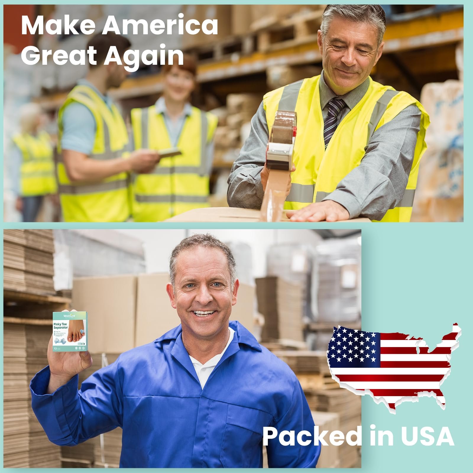 Роздільник для пальців ніг Welnove, Коректор для вальгусної деформації великого пальця стопи для жінок, фото №6