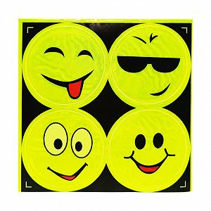 Наклейка світлоотражуючий Смайл 133SP світлоотражуючий стикер для дитячої одягу 4 штуки (Вид-9) - Фото 1