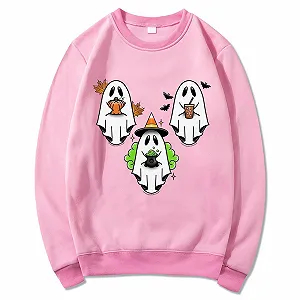 Женский свитшот с принтом на Хэллоуин, с длинными рукавами, повседневный, с тыквой, круглый вырез, для вечеринки, фестиваля, улицы, свадьбы synthetic.ua - Фото 1