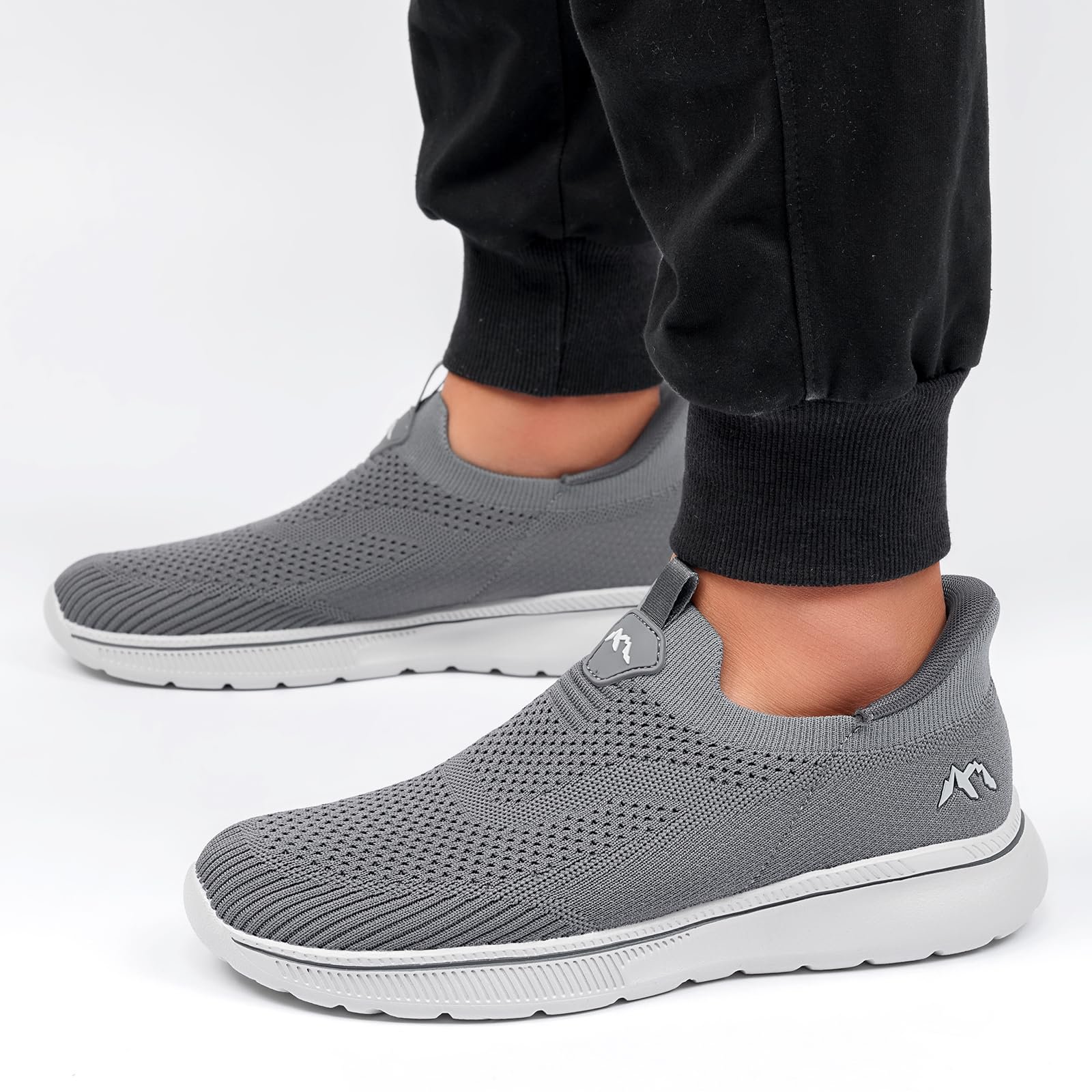 Кросівки Без Шнурків ODCKOI Легкі Дихаючі Спортивні Чоловічі Сірі, фото №7 Кросівки Без Шнурків ODCKOI Легкі Дихаючі Спортивні Чоловічі Сірі, фото №7