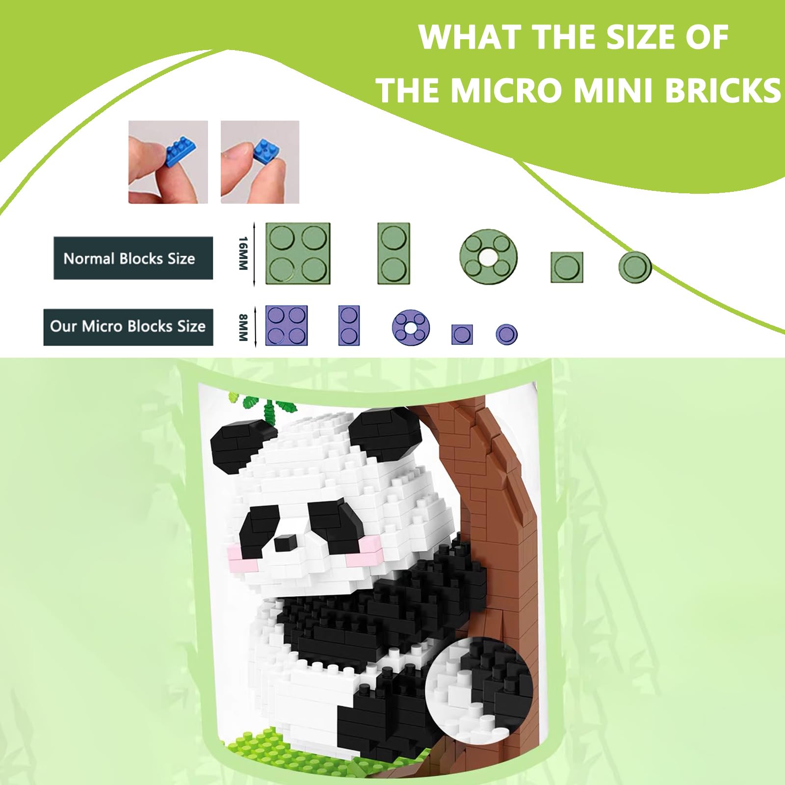 Блоки NVOSIYU Panda Mini Building з футляром 2838, фото №5