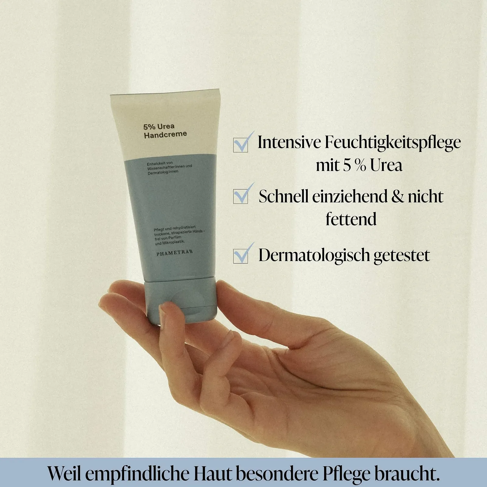 Крем для рук 5% мочевины Питает и увлажняет сухие и поврежденные руки Без запаха Быстро впитывается Без микропластика 50 мл, фото №4