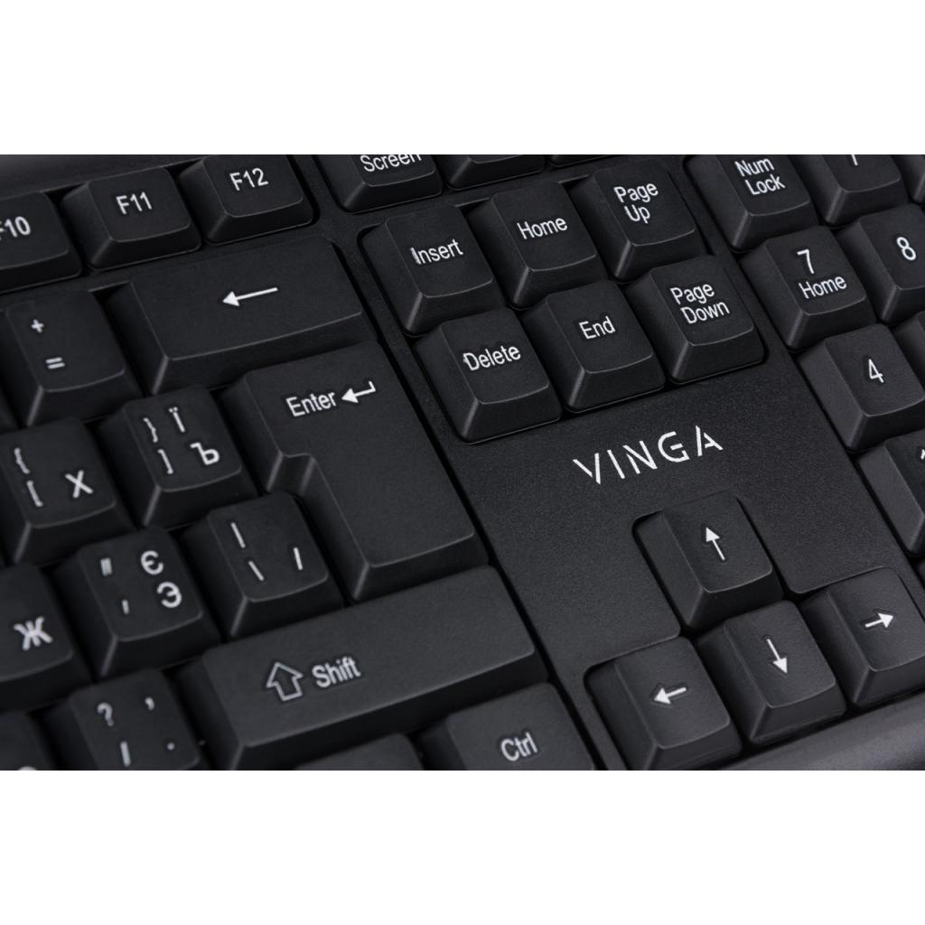 Клавиатура Vinga kb110bk Black USB KB110BK, фото №3