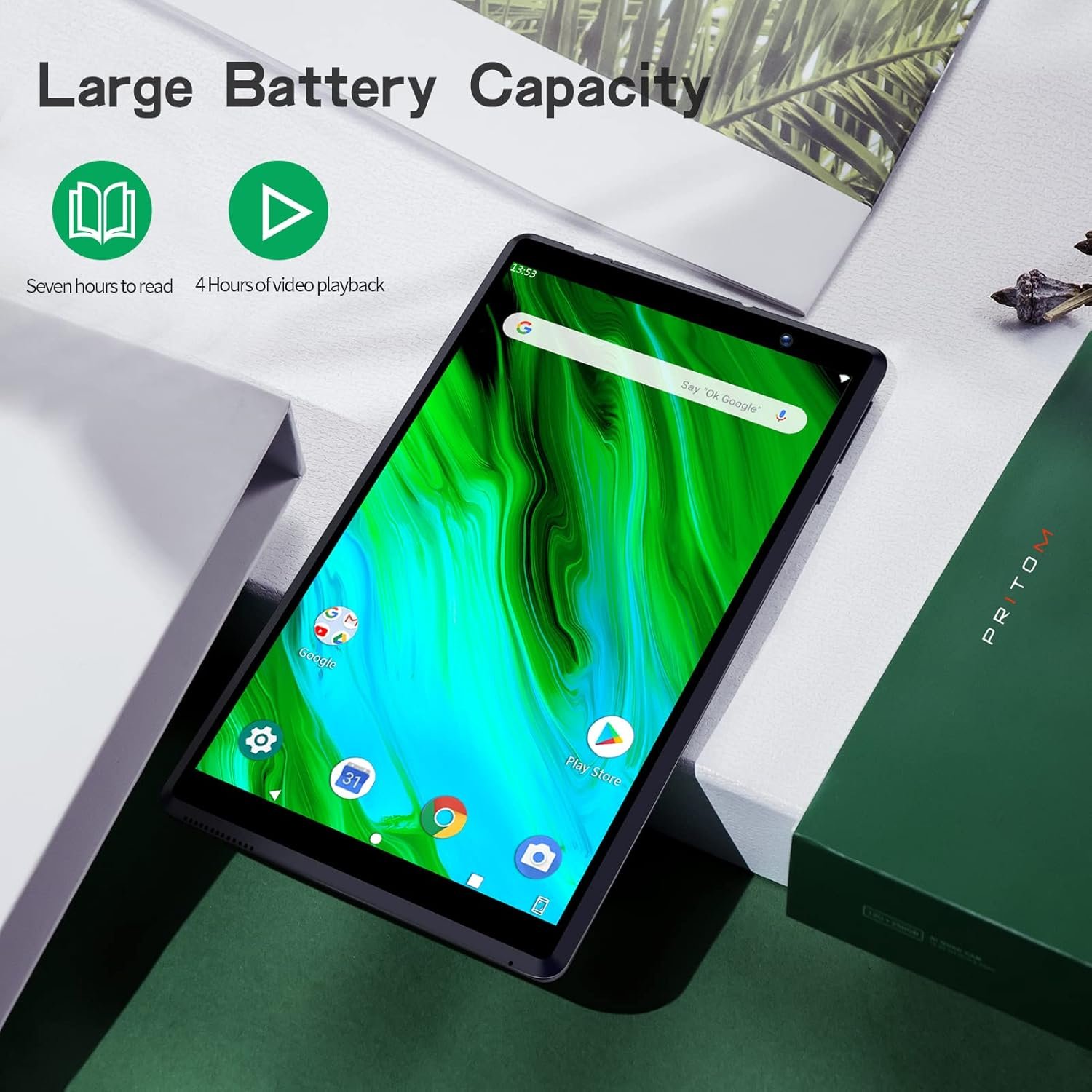 Планшет 8" Pritom ‎L8 2+2/64Gb 4 ядра Android 13 4000 mAh Черный, фото №3