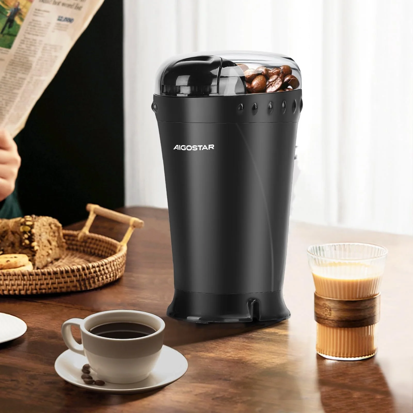 Електрична кавомолка Aigostar Регульований ступінь помелу, фото №9