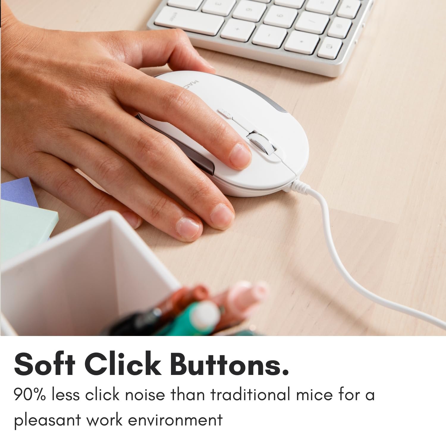 Мышь проводная Macally USB, тонкая, компактная, фото №4