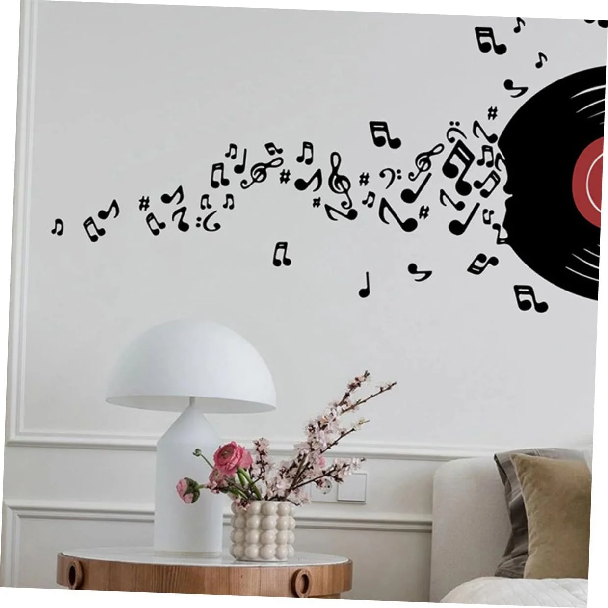 Наклейка для стін VANZACK 2 Sheets Vinyl Music Records Self-Adhesive Removable Reusable, фото №8