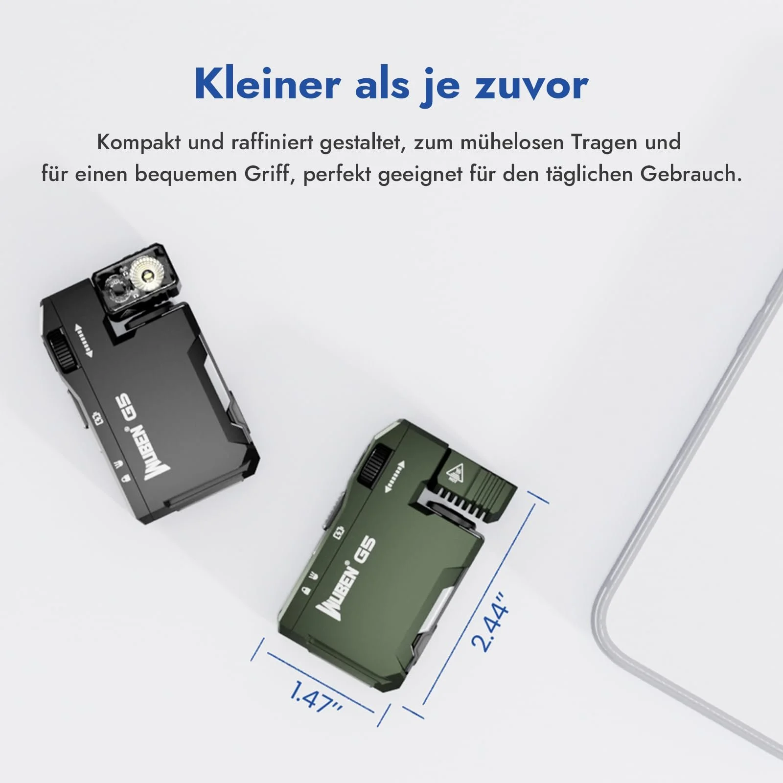 Ліхтар WUBEN G5 LED Перезаряджуваний - RGB Міні Брелок 400 Люмен, EDC Багатофункціональний Магнітний USB, 6 Режимів Водонепроникний для Кемпінгу на Відкритому Повітрі, фото №3