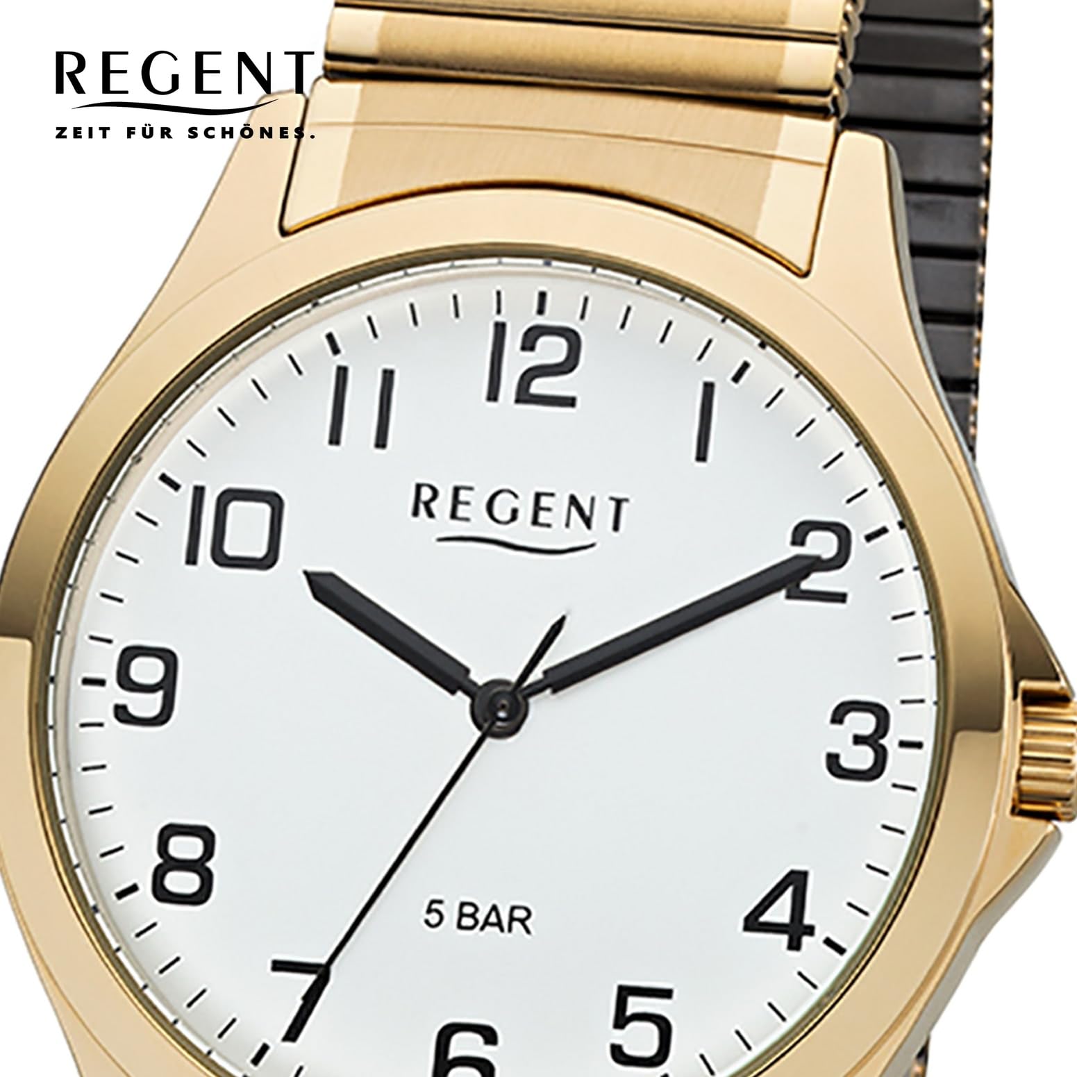 Годинник Regent 11300028 чоловічий, на шнурку, золотий, фото №4