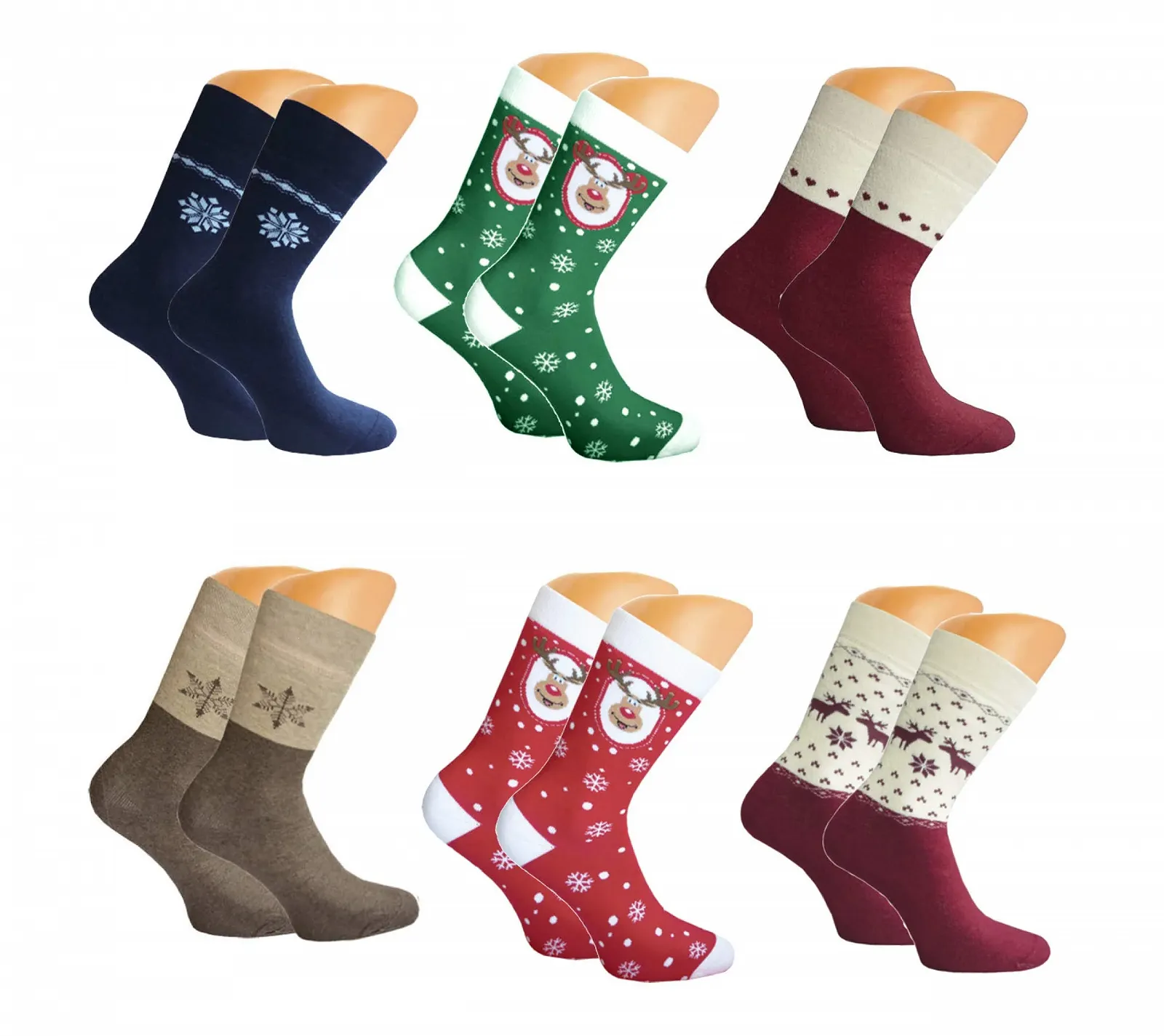 Теплые зимние носки, 3 пары, размеры EU 35, 38, 39, 42, фото №3