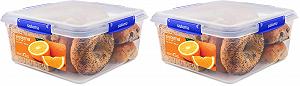 Контейнер для зберігання продуктів Sistema KLIP IT PLUS 5,5 л Квадратний Герметичний 2 шт - Фото 1