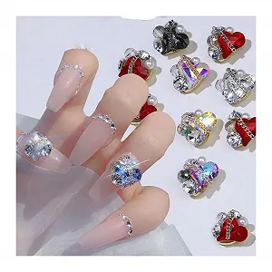 Украшения для ногтей Сердце 3D 6 цветов - Фото 1