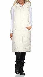 Жилет 3/4 довжини з капюшоном Hailys Ch44arlotte стьобаний synthetic.ua - Фото 1