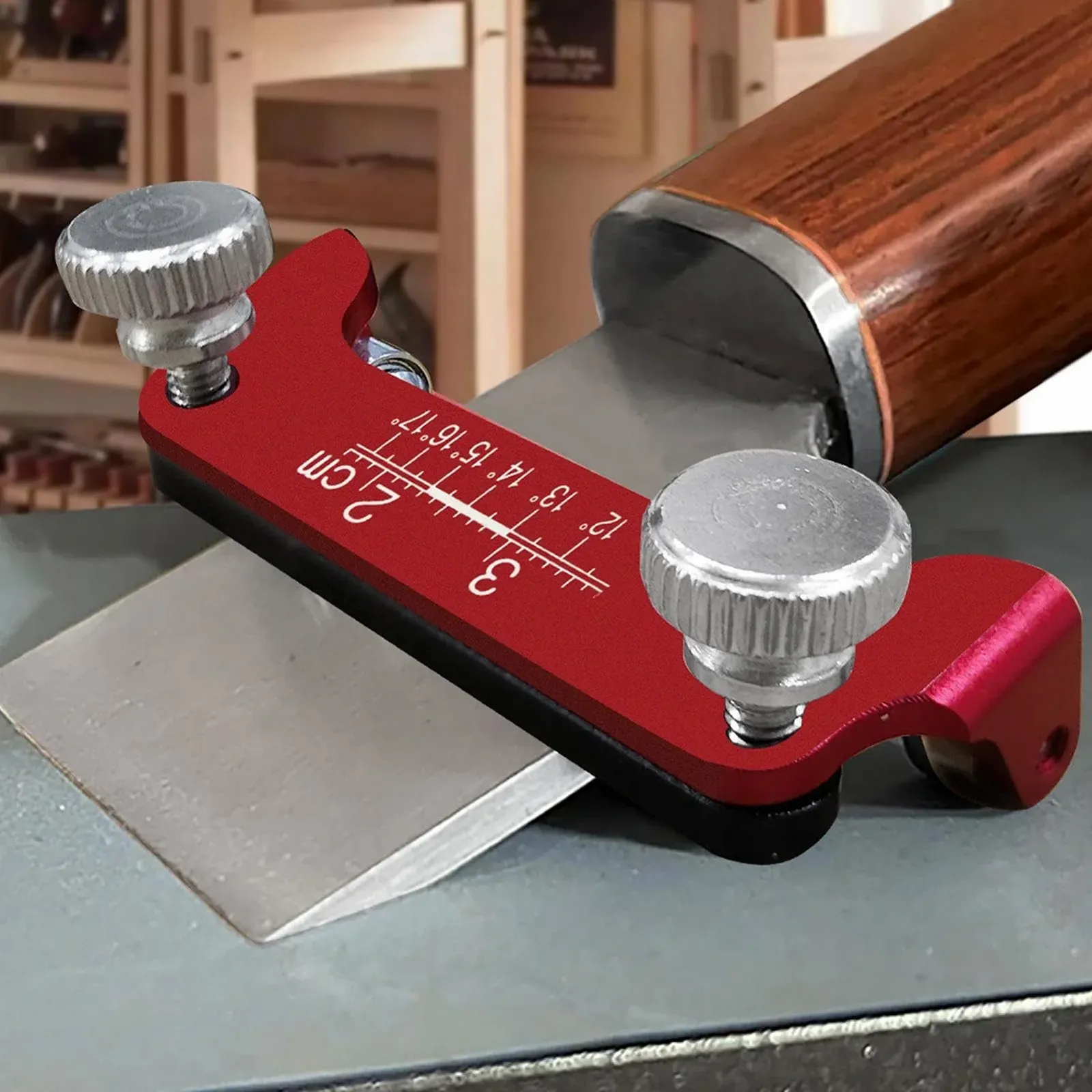 Тримач Wood Parking Aid для заточування стамесок та рубанків регульований з нержавіючої сталі, фото №3