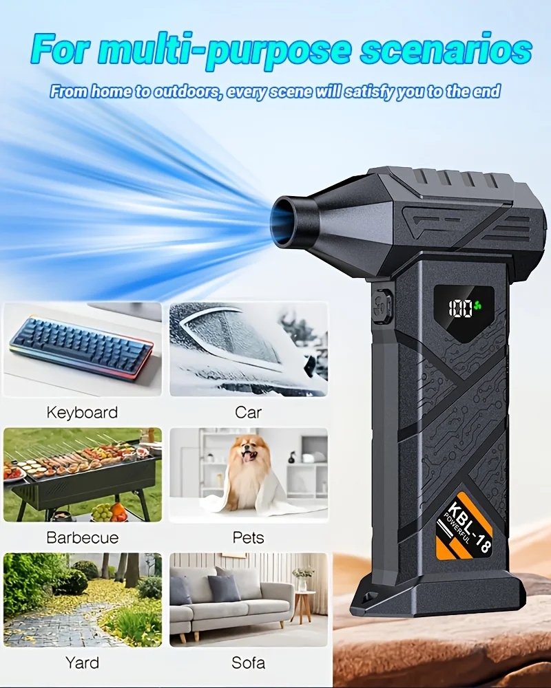 Турбовентилятор Violent KBL-18 Turbo Jet Fan 150000 RPM Black, фото №12