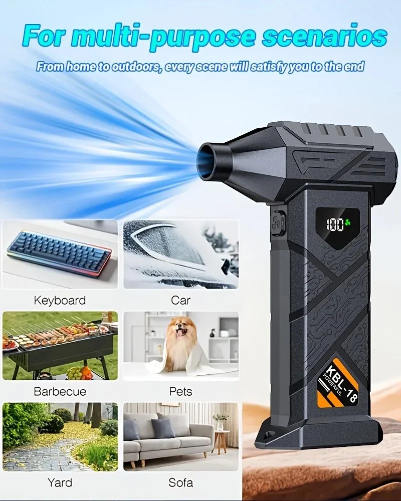 Портативний турбовентилятор Violent KBL-18 Turbo Jet Fan 150000 RPM Black, фото №12